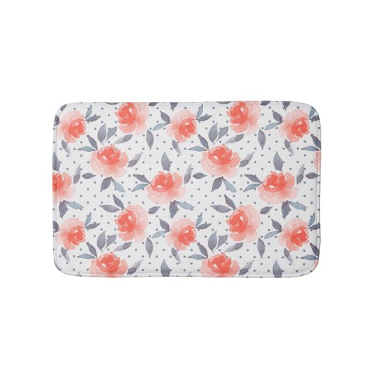 Rote Rosen Badematte (Vorderseite)