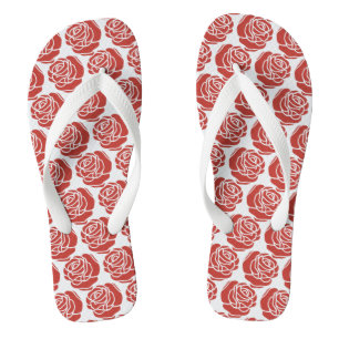 Rote Rosen Badesandalen