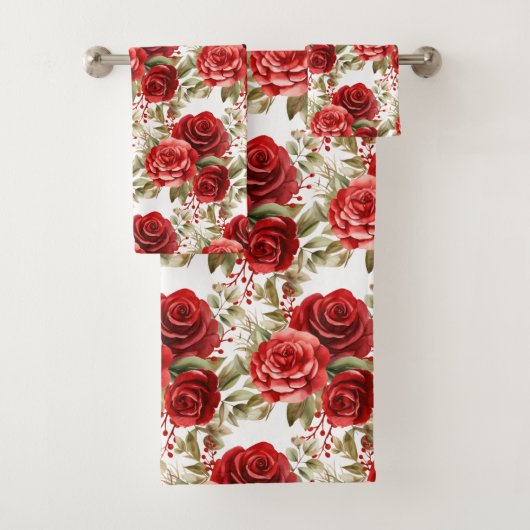 Rote Rosen Badhandtuch Set (Insitu)