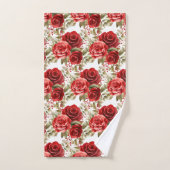 Rote Rosen Badhandtuch Set (Handtuch)