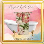 Rote Rosen Badhandtuch Set