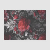 Rote Rosen Barock Dekupage Seidenpapier (Vorderseite)
