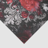 Rote Rosen Barock Dekupage Seidenpapier (Ausschnitt)