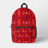 Rote Rosen Bedruckter Rucksack (Vorderseite)