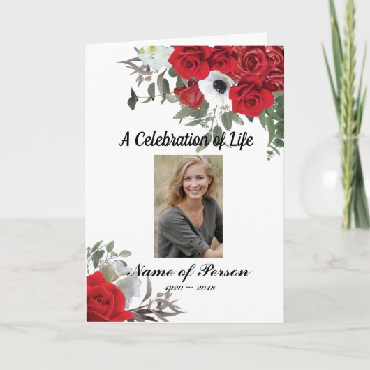 Rote Rosen Beerdigungsprogramm Programm (Vorderseite)