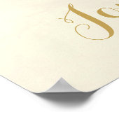 Rote Rosen Beeren Winterhochzeit Begrüßungszeichen Poster (Ecke)