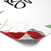 rote Rosen Begrüßungszeichen für Blumenbeete Braut Poster (Ecke)