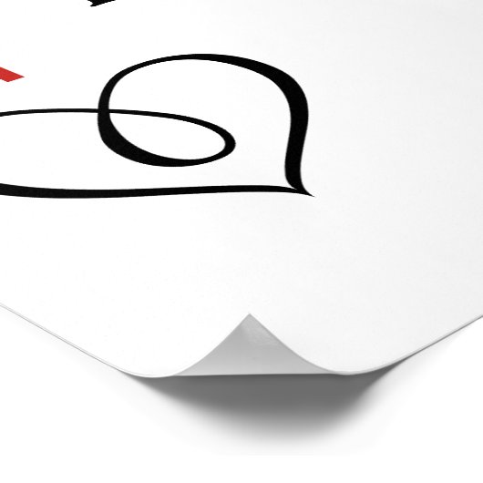 Rote Rosen Begrüßungszeichen Poster (Ecke)