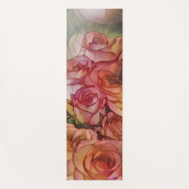 Rote Rosen bei getapptem Sonnenlicht Yogamatte