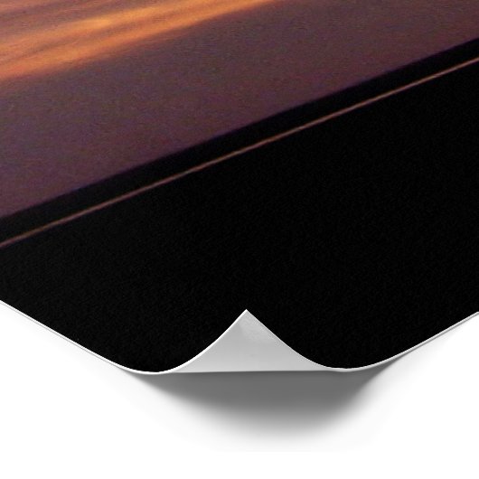 Rote Rosen bei Sonnenuntergang Poster (Ecke)