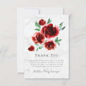 Rote Rosen Beileid Beerdigung Dankeskarte (Vorderseite)