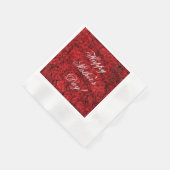 Rote Rosen Benutzerdefinierter Text glücklich Mutt Serviette (Ecke)