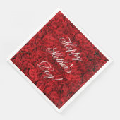 Rote Rosen Benutzerdefinierter Text glücklich Mutt Serviette (Ecke)