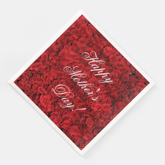 Rote Rosen Benutzerdefinierter Text glücklich Mutt Serviette (Ecke)