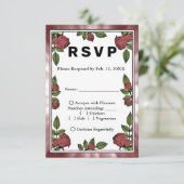 Rote Rosen Bilder in Red Clouds anzeigen UAWG & Me RSVP Karte (Stehend Vorderseite)