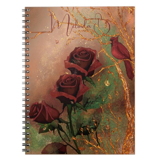 Rote Rosen, Bird on Tree Notizblock (Vorderseite)