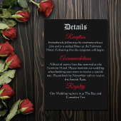 Rote Rosen Black Gothic Begleitkarte