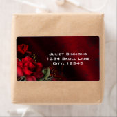 Rote Rosen Black Gothic Goth Address Labels (Insitu)
