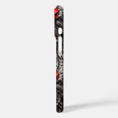 Rote Rosen Black Lace Ghotic Case-Mate iPhone Hülle (Rückseite / Links)