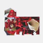 Rote Rosen Bläserne Elegante Blume Hochzeiten Geschenkschachtel (Ungefaltet)