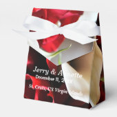 Rote Rosen Bläserne Elegante Blume Hochzeiten Geschenkschachtel (Vorderseite)