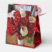 Rote Rosen Bläserne Elegante Blume Hochzeiten Geschenkschachtel (Rückseite)