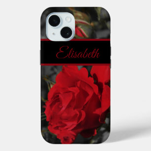 rote Rosen blühen auf dunkelgrau Case-Mate iPhone Hülle