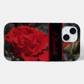 rote Rosen blühen auf dunkelgrau Case-Mate iPhone Hülle (Rückseite (Horizontal))