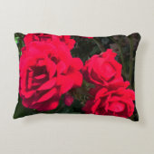 Rote Rosen Blume Dekokissen (Rückseite)
