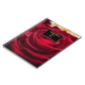 Rote Rosen Blume florale romantische Natur botanis Notizblock (Linke Seite)