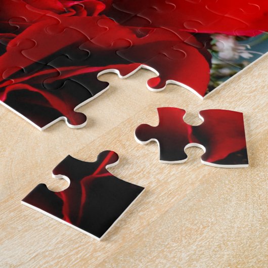 Rote Rosen Blume Jigsaw Puzzle (Seite)