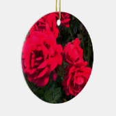 Rote Rosen Blume Keramik Ornament (Rechts)