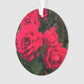 Rote Rosen Blume Ornament (Vorderseite)