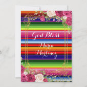 rote Rosen Blume Quinceañera Geburtstag Einladung (Rückseite)