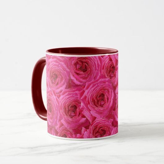 Rote Rosen, Blume, Rot, Liebe Tasse (Vorderseite Links)