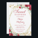 rote Rosen Blume Sweet 16. Geburtstagseinladung Einladung<br><div class="desc">rote Rosen Blume Sweet 16. Geburtstagseinladung</div>