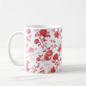 Rote Rosen Blumen Kaffeetasse (Links)