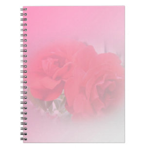 rote Rosen Blumen Notizbuch Notizblock
