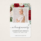 Rote Rosen Blumengebäck Beileid Beerdigung Gebet (Vorderseite)