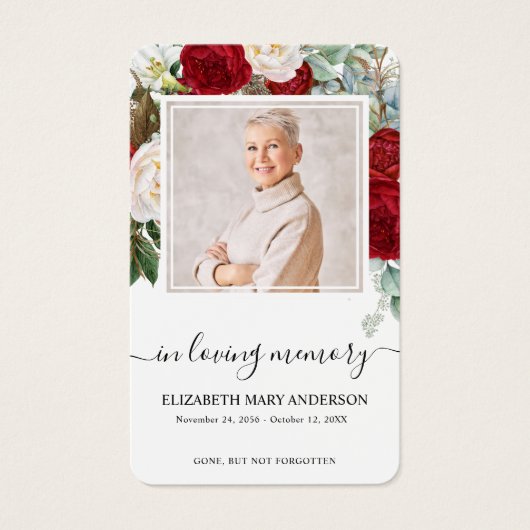 Rote Rosen Blumengebäck Beileid Beerdigung Gebet (Vorderseite)