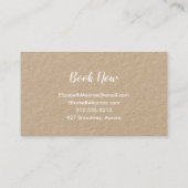 Rote Rosen Blumenhaar Stylist Salon Makeup Kraft Visitenkarte (Rückseite)