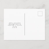 rote Rosen Blumenhochzeit speichern Sie die Datums Ankündigungspostkarte (Rückseite)