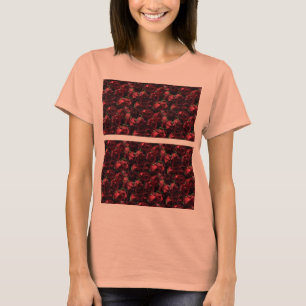 Rote Rosen Blumenkleid T - Shirt