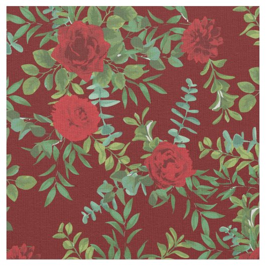 Rote Rosen Blumenkohl-Blume Stoff (Nahaufnahme)