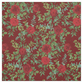 Rote Rosen Blumenkohl-Blume Stoff (Muster)