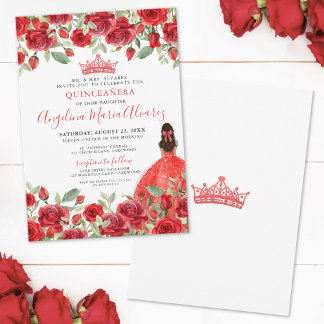 Rote Rosen Blumenkohl Einladung