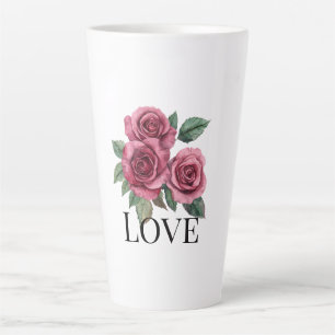 Rote Rosen Blumenkohl Liebe Milchtasse