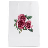 Rote Rosen Blumenkohl Liebe Mittlere Geschenktüte (Rückseite)