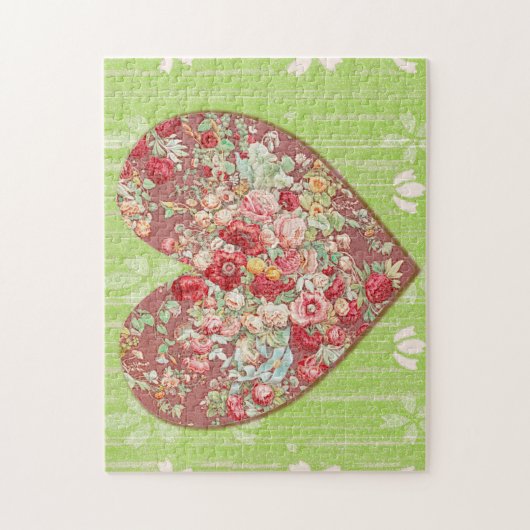 Rote Rosen Blumenkohl Liebe oder Valetine Puzzle (Vertikal)