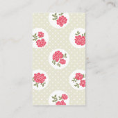 Rote Rosen, Blumenmuster, Floristi, Blume Shop Visitenkarte (Rückseite)